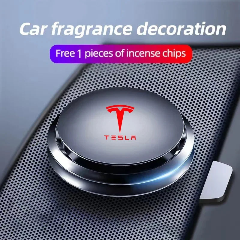 לדגמי טסלה 3/S/X/Y/Roadster - מבשם רכב ארומתרפי מוצק, אביזר דקורטיבי לעיצוב פנים הרכב