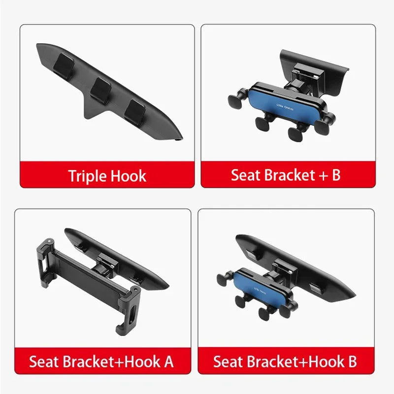 "מחזיק טאבלט וטלפון מסתובב 360° למושב האחורי של טסלה - מתאים לדגמי Model 3/Y/S/3+ ול-Model 3 Highland 2024