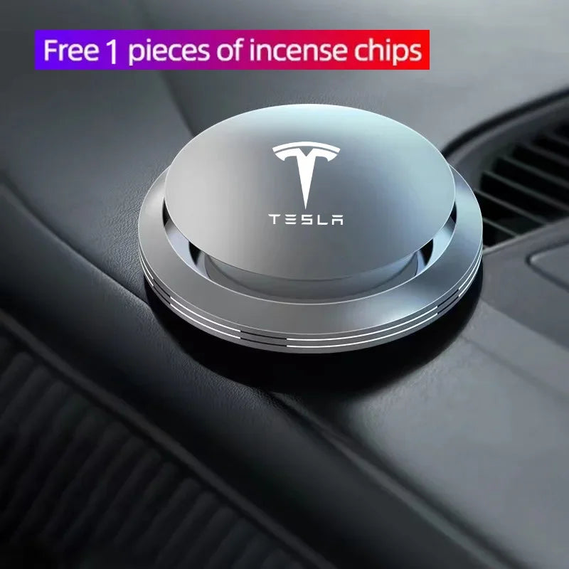 לדגמי טסלה 3/S/X/Y/Roadster - מבשם רכב ארומתרפי מוצק, אביזר דקורטיבי לעיצוב פנים הרכב