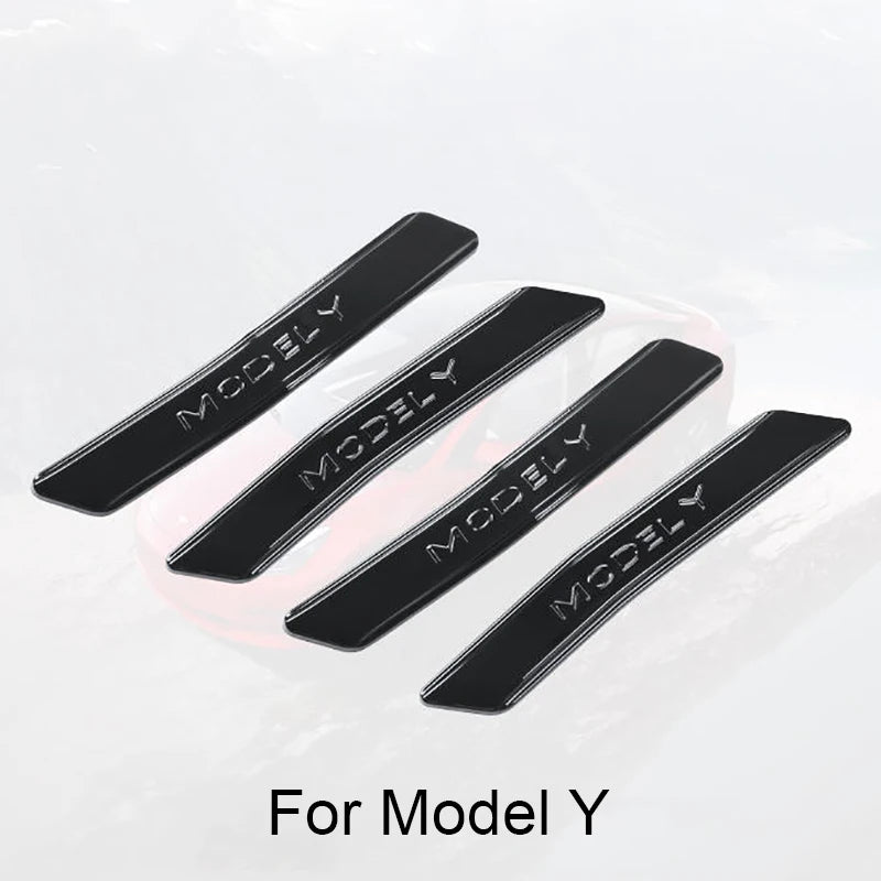 סט 4 יחידות רצועות הגנה לדלתות – למניעת התנגשות ושריטות לדגמי טסלה Model 3 / Y | אביזרי מגן ועיצוב לרכב