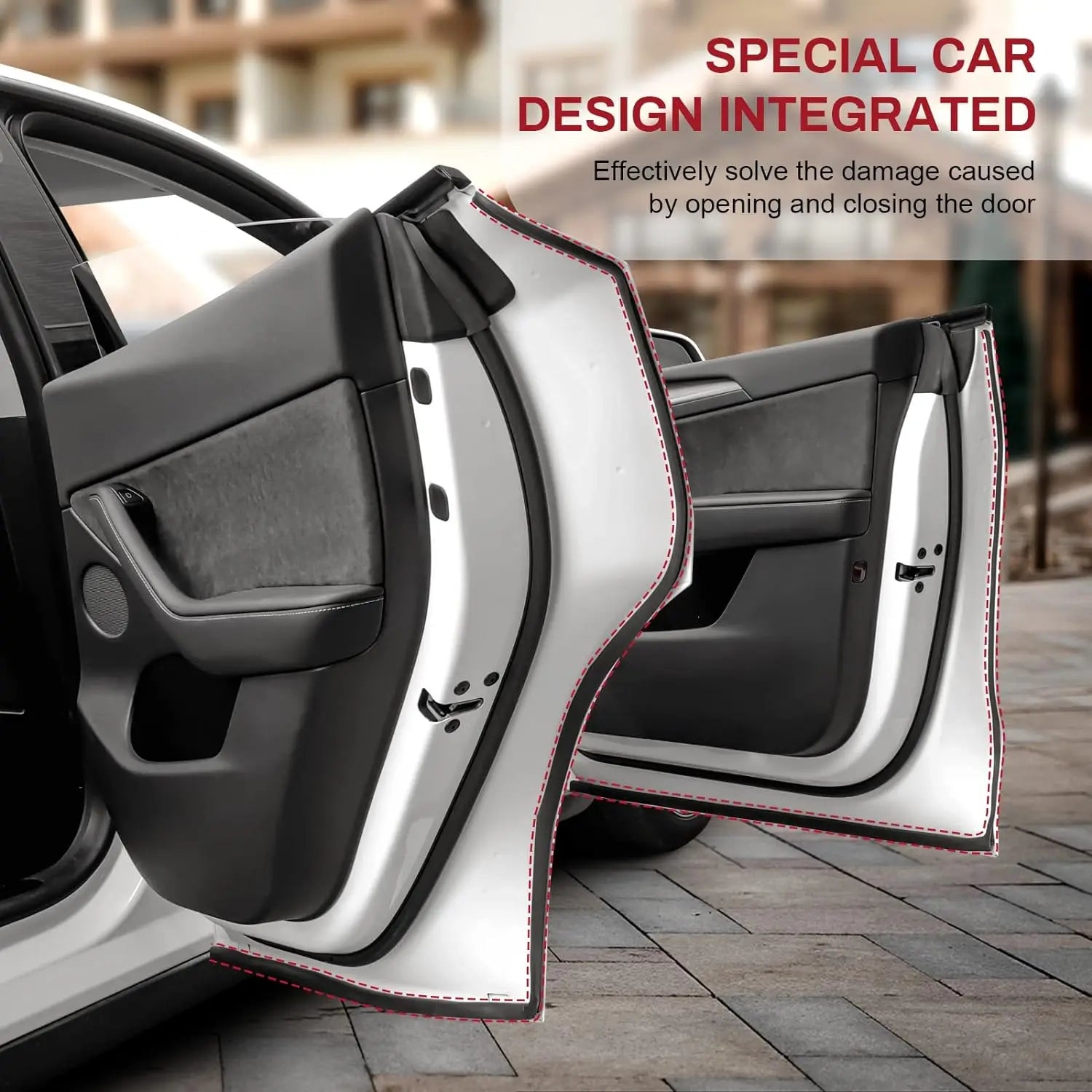 ערכת אטם דלת למניעת רעש רוח וטמפרטורה – לדגמי טסלה Model 3/Y/S/X שנת 2024 אטם גומי איכותי לבידוד רעשים, רוחות וחדירת אבק – כולל רצועת איטום לתא המטען הקדמי (Frunk) ולדלתות.