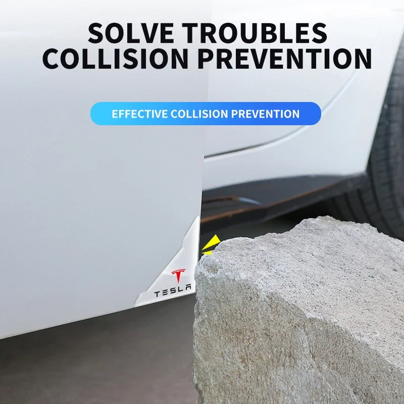 מגני פינות סיליקון לדלת הרכב (2 יח') – הגנה דיסקרטית נגד שריטות והתנגשויות | מתאים לכל דגמי טסלה