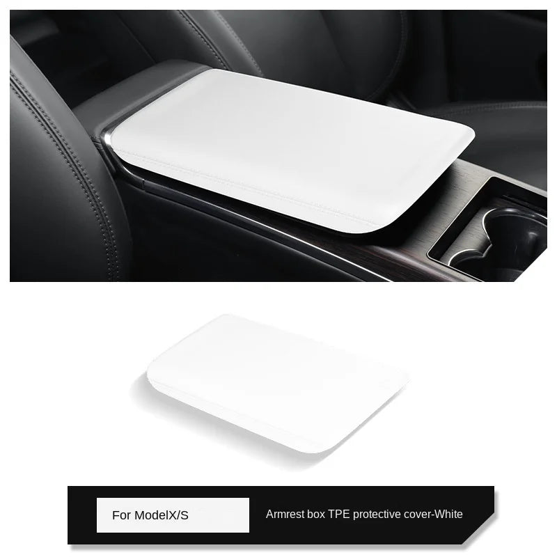 לכיסוי תיבת אחסון למשענת יד  Tesla Model X ו-Model S, מגן נגד שריטות, שטיח פנימי לרכב, אביזרי רכב.