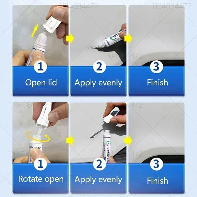 מתאים לטסלה דגמי 3, Y, X, S - עט לתיקון שריטות צבע ברכב, אביזר משלים בצבעים שחור, לבן פנינה, כסף, כחול עמוק, אדום.