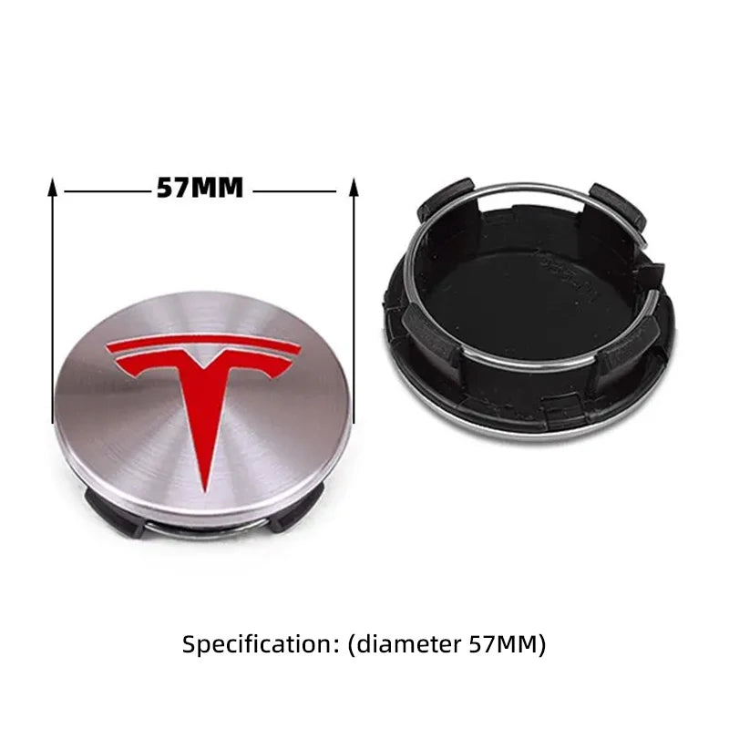 4 יחידות כיסוי טבור גלגל לרכב, אביזרי קישוט לכיסוי מרכז החישוק עבור טסלה Model 3, Model S, Model X, Model Y, Cybertruck, Roadster