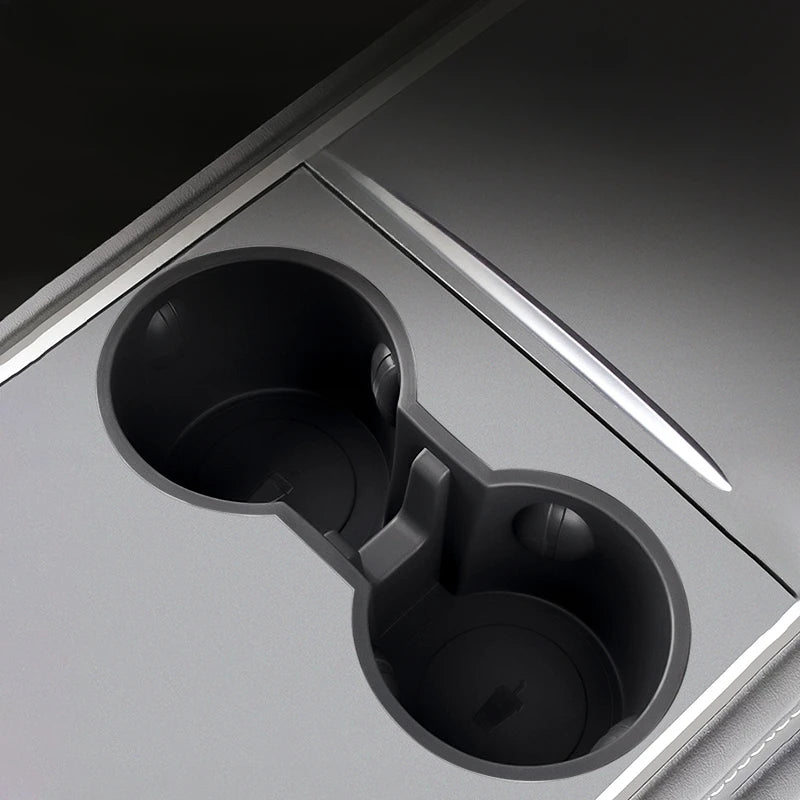 מחזיק כוסות למרכז לשליטה עבור טסלה Model Y (2021-2023) ו- Model 3 (2017-2023) כיסוי אחורי לכוסות מים לרכב – אביזרי פנאי לרכב