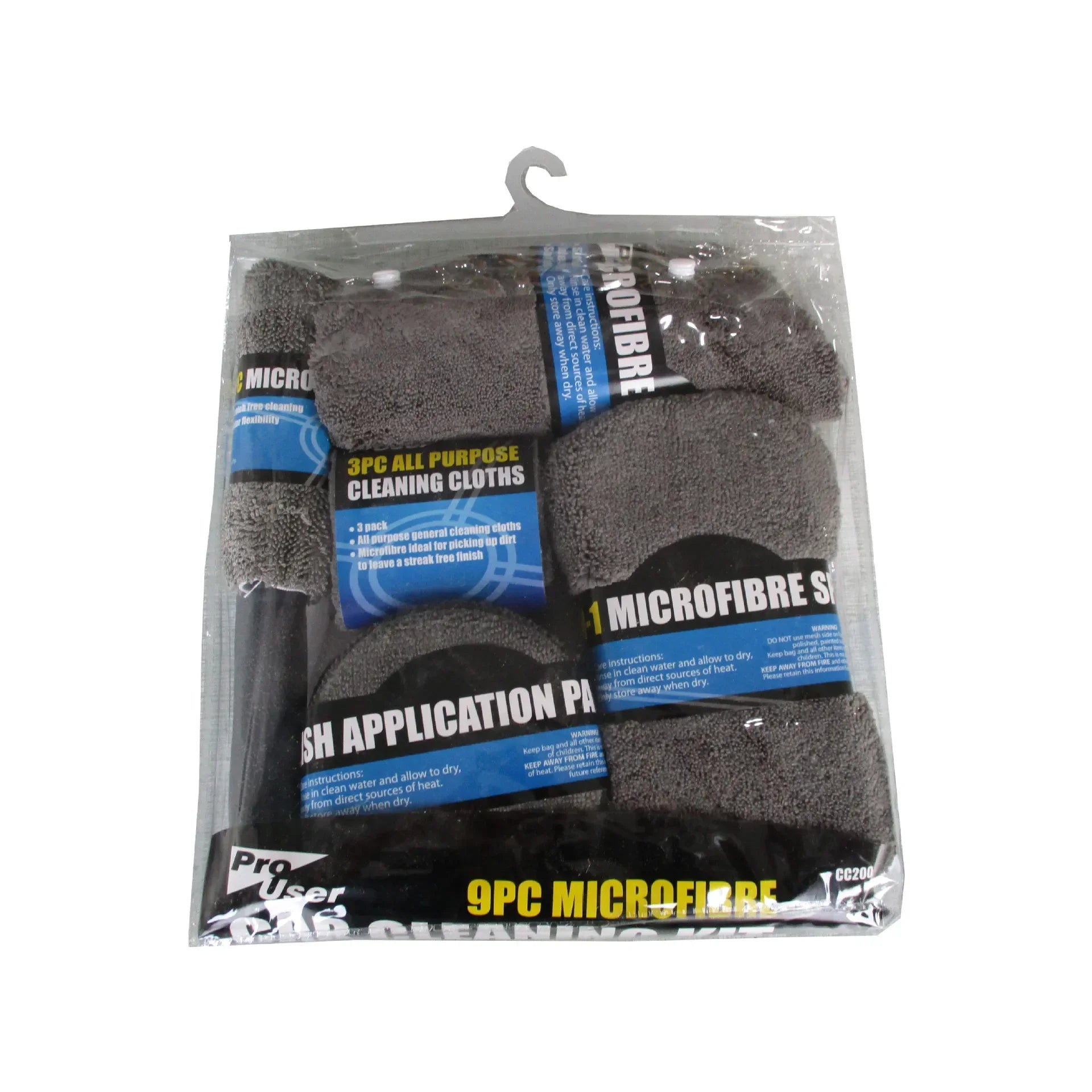 9 יחידות ערכת ניקוי וטיפוח לרכב: כפפה לשטיפה, מגבת מיקרופייבר, כפפות, מברשת גלגלים, פד, ספוג, כפפה לשטיפת רכב, מוצרים לניקוי ודיטיילינג רכב.