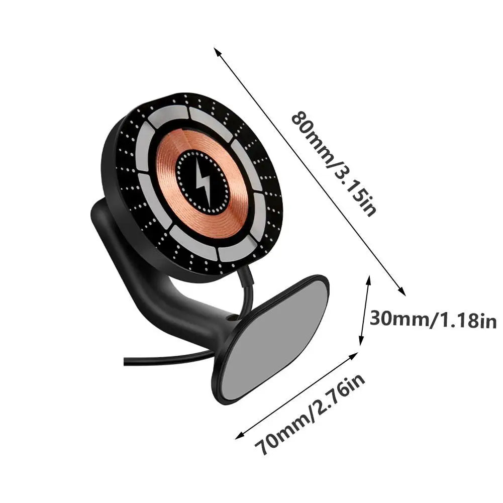 מטען אלחוטי מגנטי לרכב עבור טסלה מודל 3 ומודל Y - תושבת טלפון נצמדת, מתאימה ל-iPhone 13 ול-Xiaomi