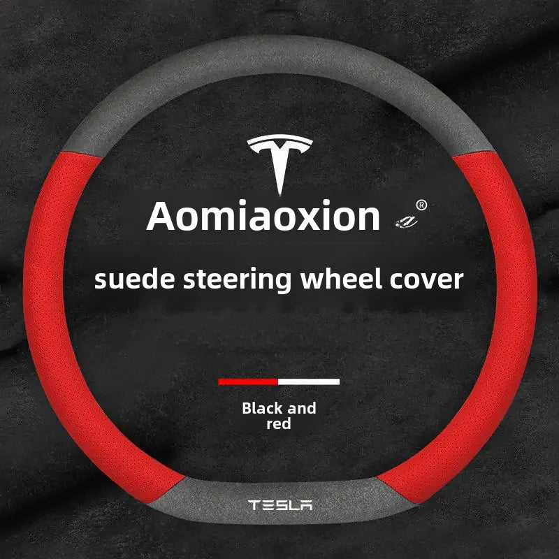 כיסוי הגה מרופד מתאים לטסלה Model 3/Y/X