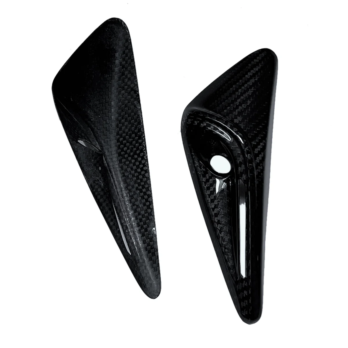 כיסוי מצלמה צדדית מסיבי פחמן לטסלה Model 3 - אביזר דקורטיבי לפנס איתות ומגן כנף