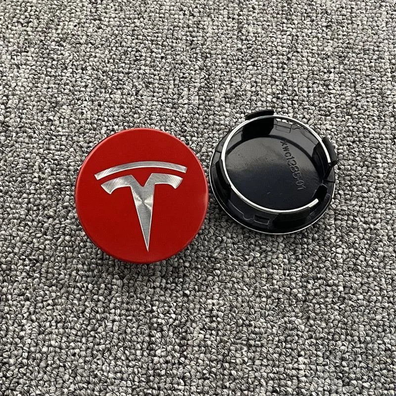 4 יחידות כיסוי טבור גלגל לרכב, אביזרי קישוט לכיסוי מרכז החישוק עבור טסלה Model 3, Model S, Model X, Model Y, Cybertruck, Roadster