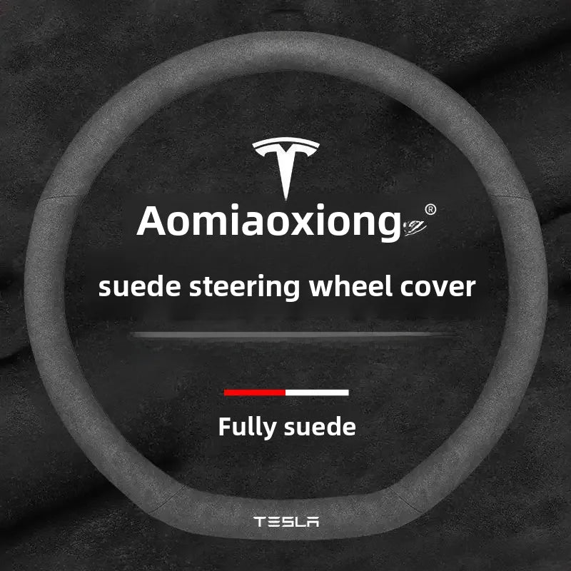 כיסוי הגה מרופד מתאים לטסלה Model 3/Y/X