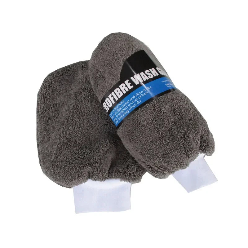 9 יחידות ערכת ניקוי וטיפוח לרכב: כפפה לשטיפה, מגבת מיקרופייבר, כפפות, מברשת גלגלים, פד, ספוג, כפפה לשטיפת רכב, מוצרים לניקוי ודיטיילינג רכב.