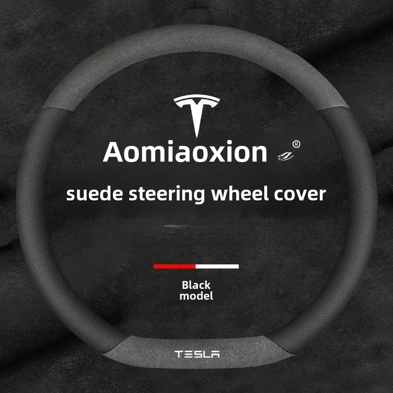 כיסוי הגה מרופד מתאים לטסלה Model 3/Y/X