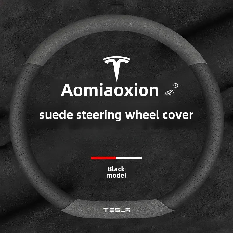 כיסוי הגה מרופד מתאים לטסלה Model 3/Y/X