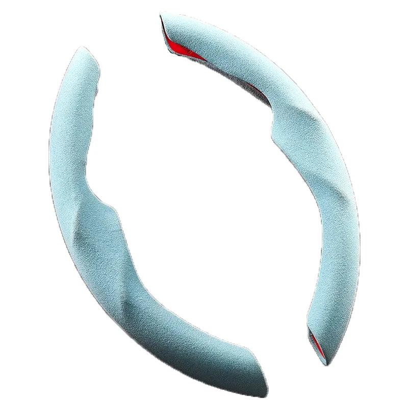 מתאים להגה רכב של טסלה מודל 3/Y - כיסוי הגה דק במיוחד מסיבי פחמן וזמש, סופג זיעה ואנטי החלקה