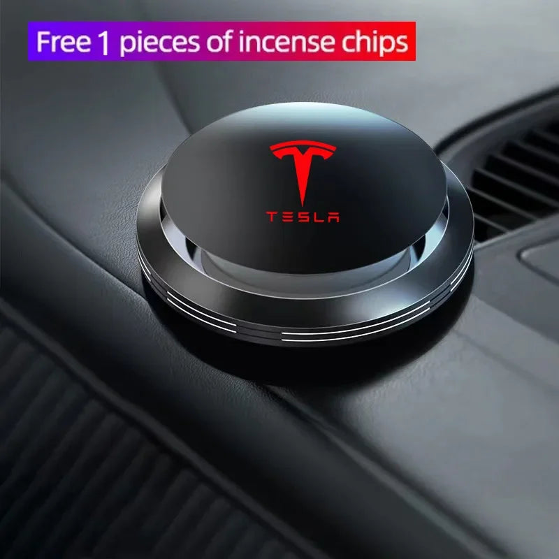 לדגמי טסלה 3/S/X/Y/Roadster - מבשם רכב ארומתרפי מוצק, אביזר דקורטיבי לעיצוב פנים הרכב