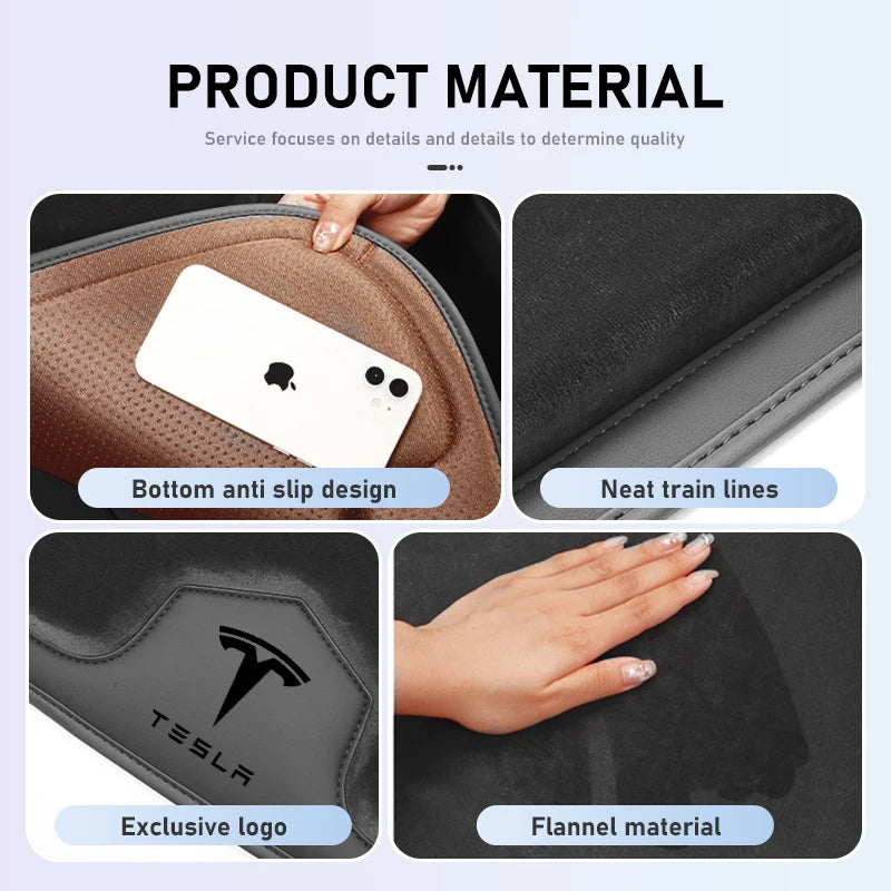 מושב נוחות לרכב לטסלה - מגן כרית מושב עם משטח נגד החלקה, מתאים לדגמי Model 3, Y, S, X, Roadster