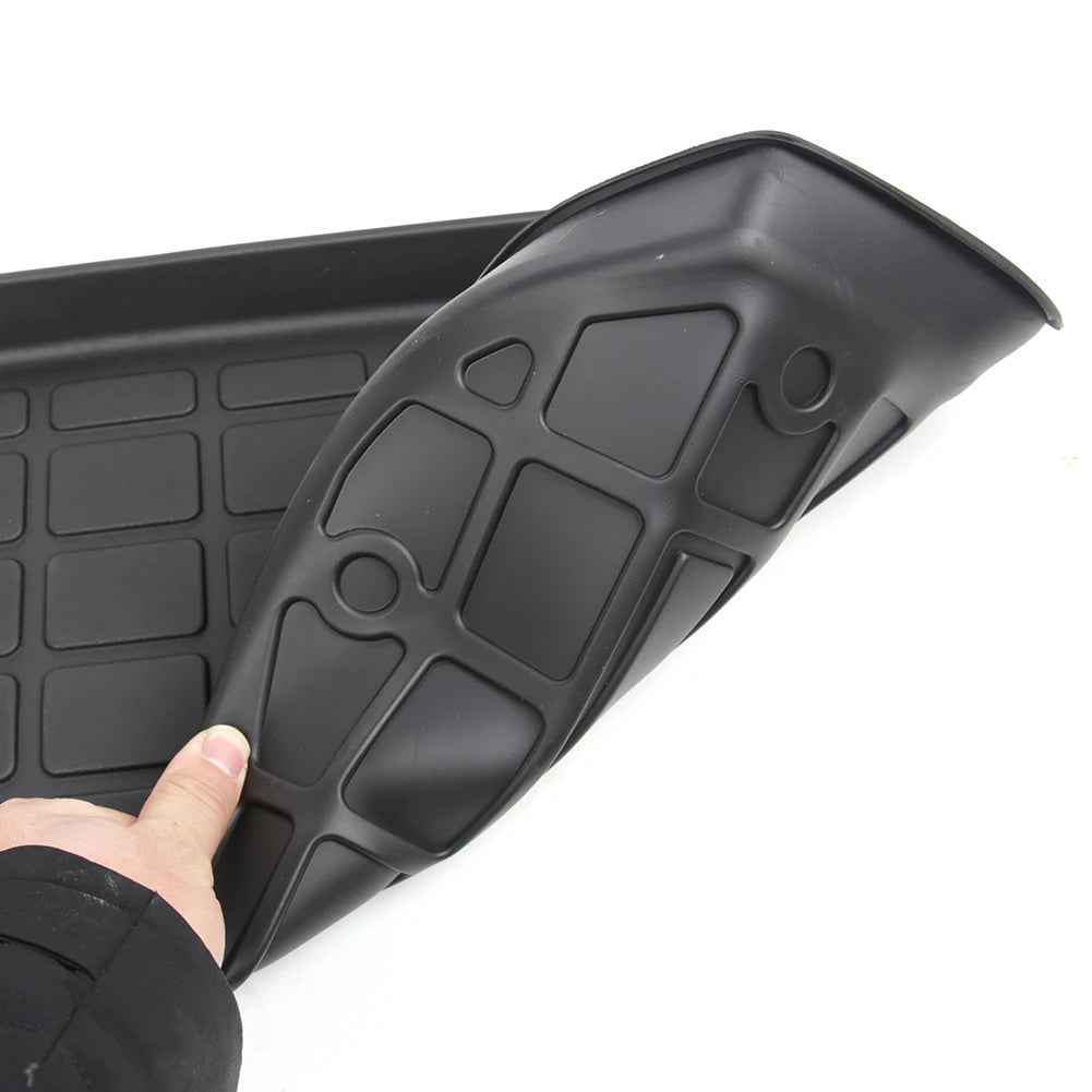 שטיח קדמי ואחורי TPE לתא מטען לטסלה מודל 3 2023 | אביזרים לטסלה מודל 3 2021-2023 | משטחי אחסון תלת-ממדיים עמידים למים | שטיחי רצפה