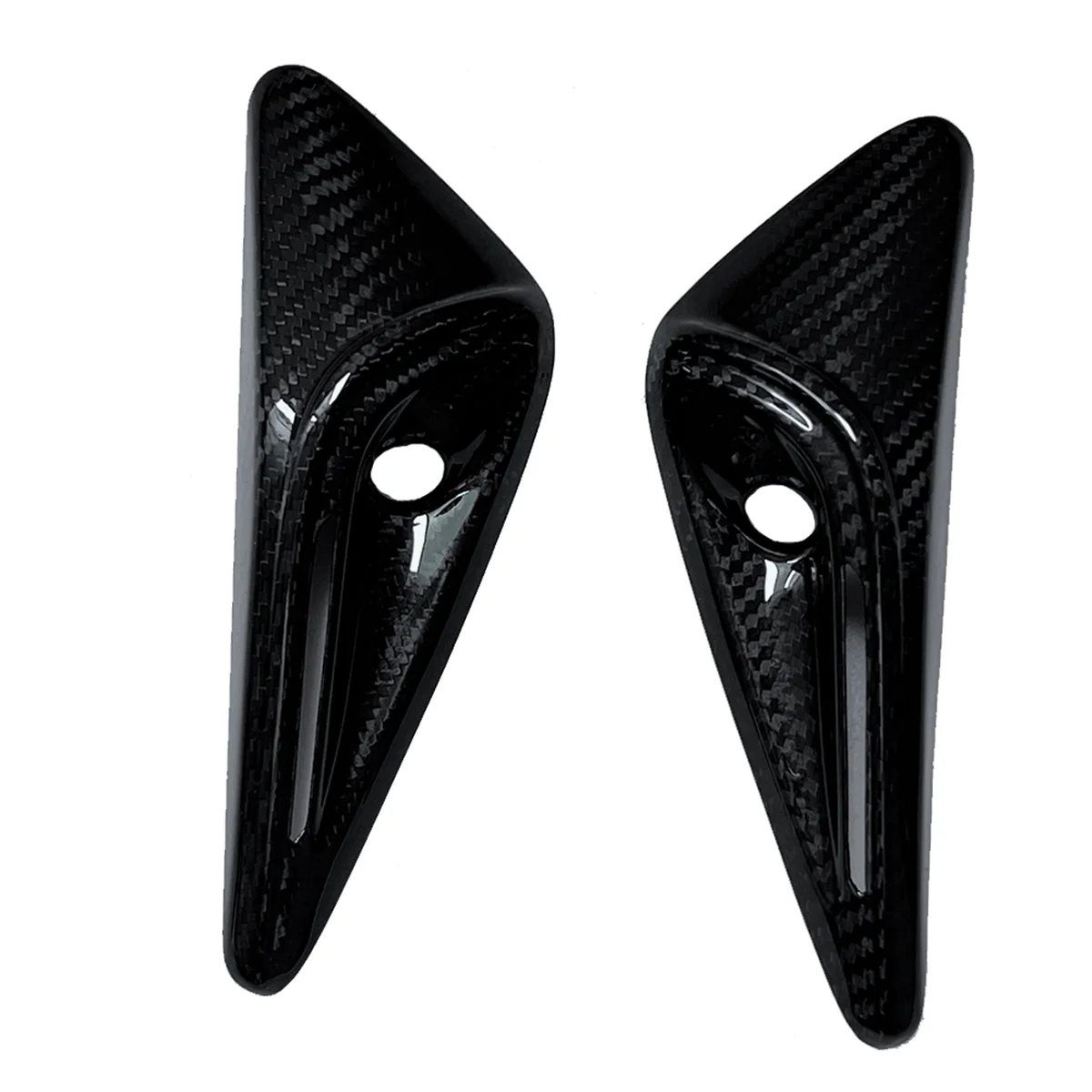 כיסוי מצלמה צדדית מסיבי פחמן לטסלה Model 3 - אביזר דקורטיבי לפנס איתות ומגן כנף