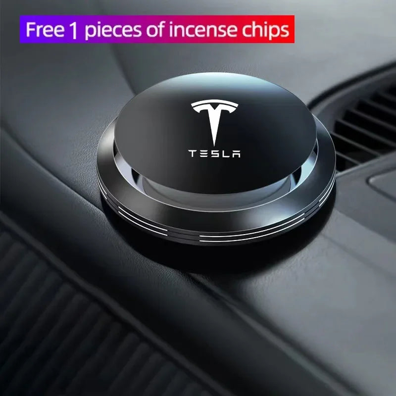 לדגמי טסלה 3/S/X/Y/Roadster - מבשם רכב ארומתרפי מוצק, אביזר דקורטיבי לעיצוב פנים הרכב