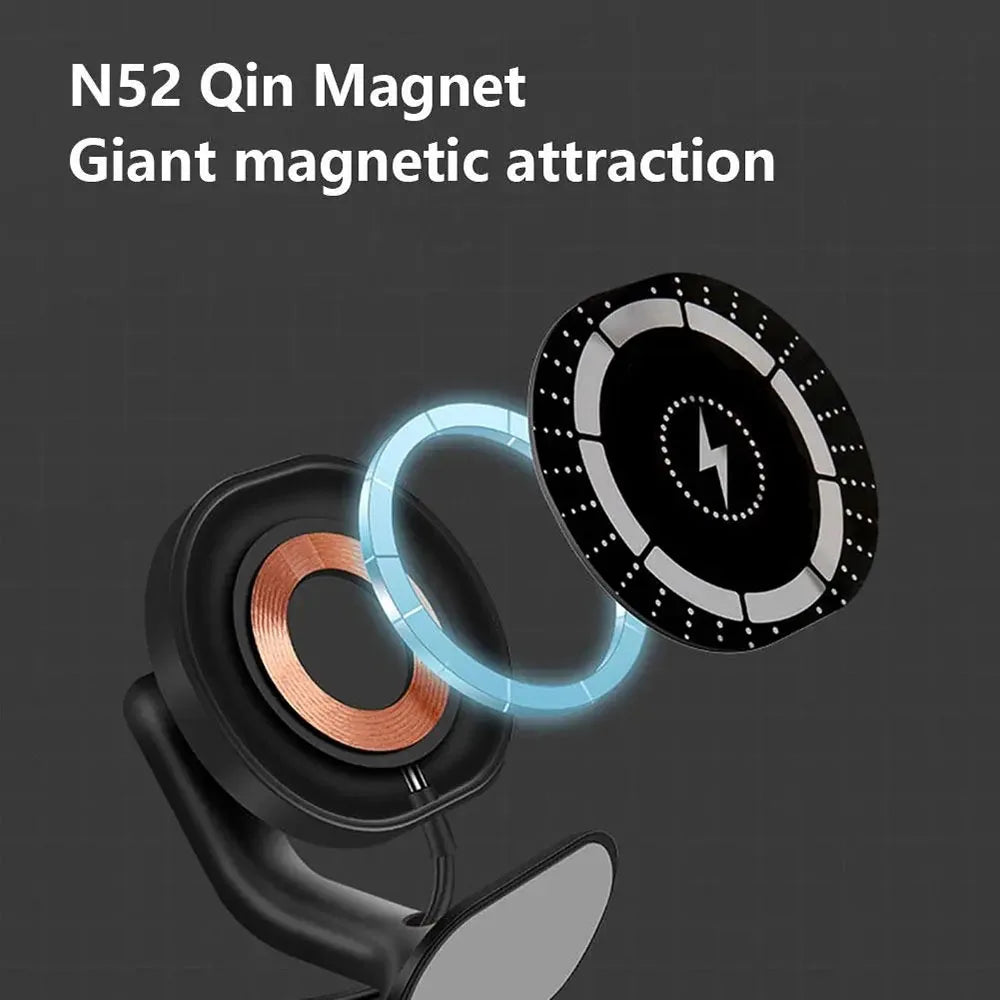 מטען אלחוטי מגנטי לרכב עבור טסלה מודל 3 ומודל Y - תושבת טלפון נצמדת, מתאימה ל-iPhone 13 ול-Xiaomi