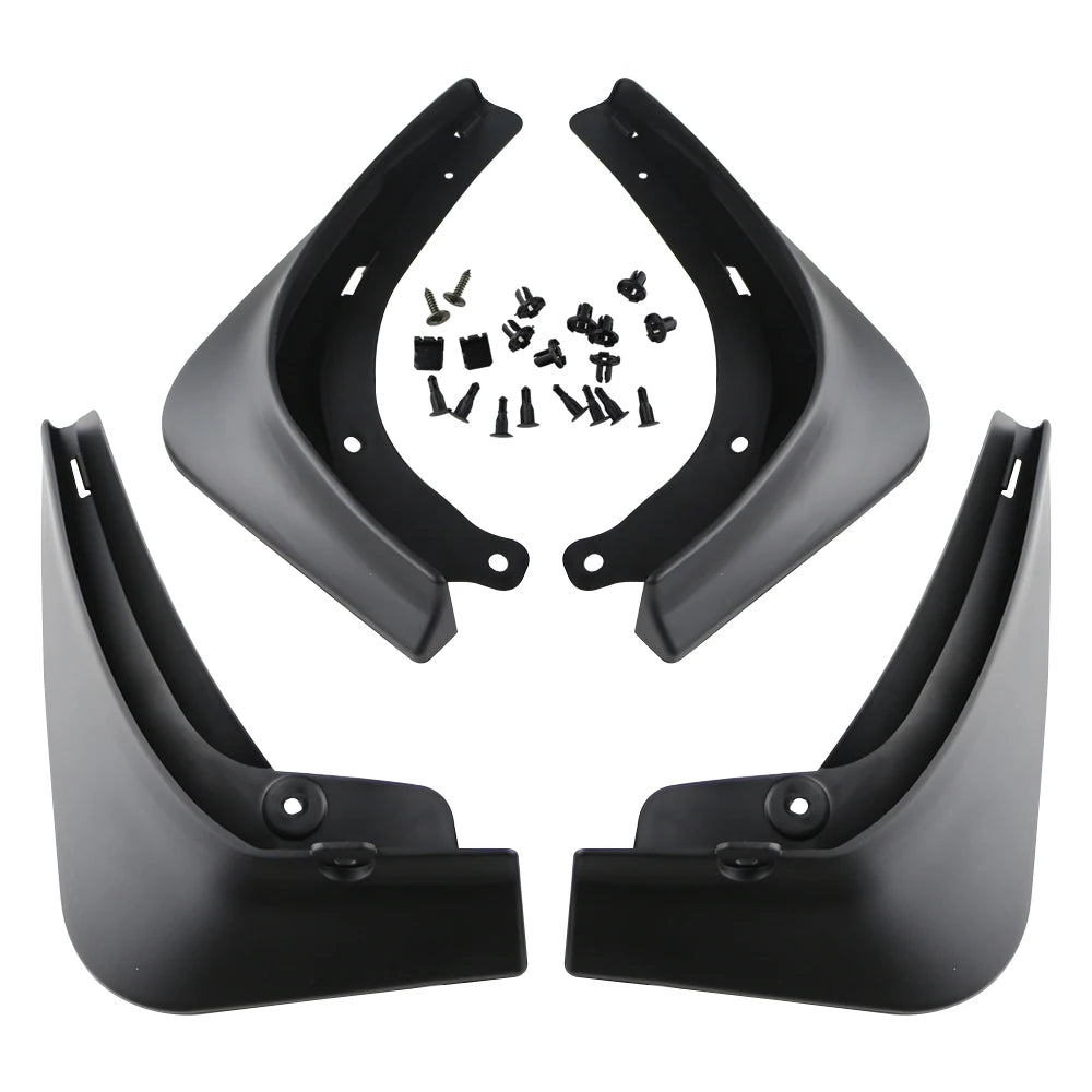 סט של 4 מגני בוץ (Splash Guards) לרכב טסלה Model 3 – מתאים לדגמים משנת 2016 ועד 2023+ כולל מגנים לגלגלים הקדמיים והאחוריים מגן על הרכב מפני לכלוך, אבנים ובוץ – לשמירה על מראה נקי וחד לאורך זמן